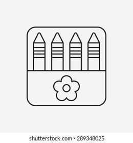 crayon line icon