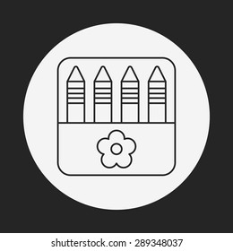 crayon line icon