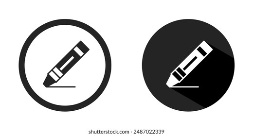 Crayon logo. Crayon icon vector design black color. Stock vector.