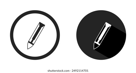 Crayon logo. Crayon icon vector design black color. Stock vector.