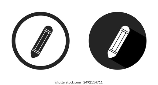 Crayon logo. Crayon icon vector design black color. Stock vector.