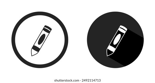 Crayon logo. Crayon icon vector design black color. Stock vector.