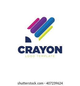 Crayon Logo. Paint Logo. Color Logo. Pencil Logo