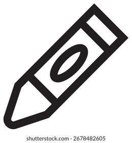 Crayon Modern Vector Icon – Minimal Illustration Symbol Template for Web Mobile App UI Design