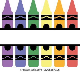 Crayon Monogram Vector Clip Art Clip Stock Vector (Royalty Free ...