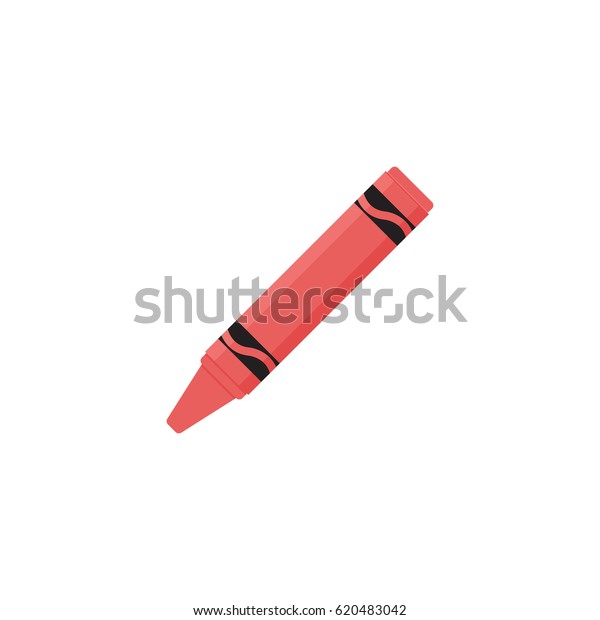 Crayon On White Background Vector Concept Stock Vector (Royalty Free ...