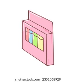 Crayon pack. Papel pintado a mano proviene de doodle. Ilustración de diseño de vectores aislada en fondo blanco.
