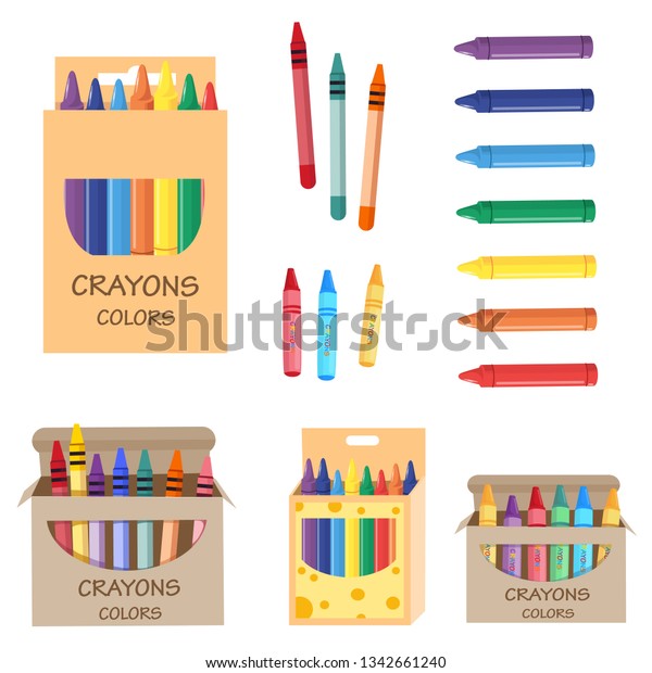 crayon packs, vector\
set