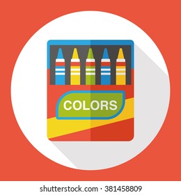 crayon paint flat icon