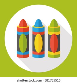 crayon paint flat icon