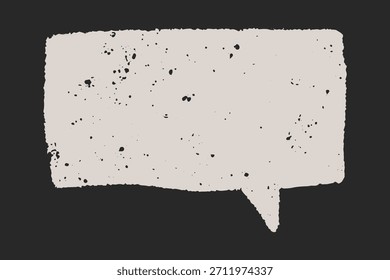 Crayon and pen lines, speech bubble with sketch style edges. Charcoal marks, text box chalkboard blank for writing.