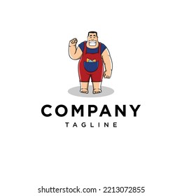 Crayon pencil boys mascot vector logo template