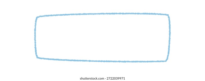 Rechteck-Textbox mit Stift in organischem Pastellstil mit weicher Kontur und subtilem Rahmen. Einfacher Rahmen als Beschriftung und Vorlagenbanner für Hintergrund- oder kreatives Nachrichtenlayout.