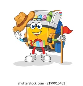 the crayon scout vector. cartoon character