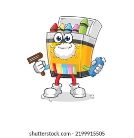 the crayon shave facial hair vector. cartoon character
