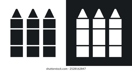 Crayon solid vector icon pack
