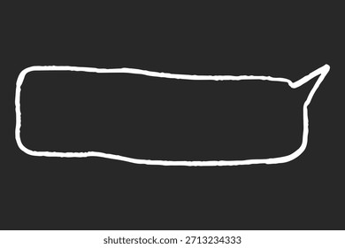Burbuja de discurso de crayón con trazos de dibujo de tiza y lápiz. Pizarra de cuadro de texto, estilo doodle dibujado a mano.