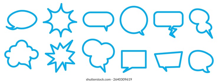 Crayon speech bubble children set. Round, cloud and star frame for text. Chalk texture dialog speech balloon. Crayon bubble for talk and children comic design. Vector illustration