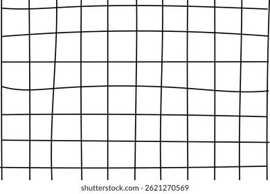 Crayon square grid and striped pattern for hand drawn notepad. Geometric plaid background