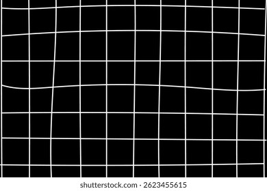 Crayon square grid and striped pattern for hand drawn notepad. Geometric plaid background