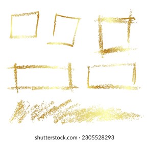 crayon square rectangle and scribble, vector simple sketch 
