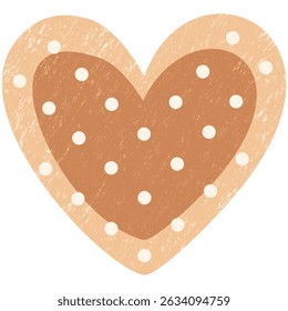 Crayon Style Cookie with Rich Chocolate Icing – Festive Heart Treat