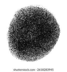 crayon texture round grunge brush. Circular paint splashes in crayon textures. Flat vector illustration isolated on white background.