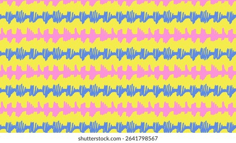 Crayon underline seamless pattern  repeating background made of colorful hand-drawn crayon underlines. Includes wavy, straight, zigzag, and scribbled strokes in multiple bright shades. 