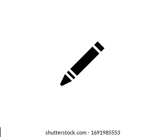 Crayon vector flat icon. Isolated crayon pencil illustration 