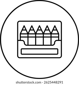 Crayon vector icon. Can be used for printing, mobile and web applications.