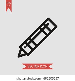  Crayon vector icon, illustration symbol