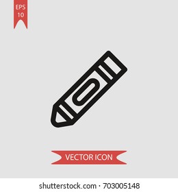 Crayon vector icon illustration symbol