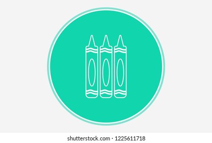 Crayon vector icon sign symbol