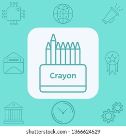 Crayon vector icon sign symbol