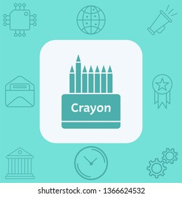 Crayon vector icon sign symbol