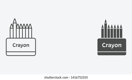 Crayon vector icon sign symbol