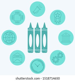 Crayon vector icon sign symbol