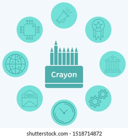 Crayon vector icon sign symbol
