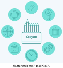 Crayon vector icon sign symbol