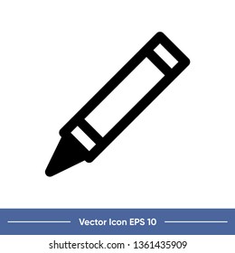 crayon vector icon template