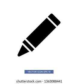 crayon vector icon template