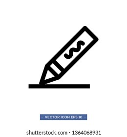 crayon vector icon template