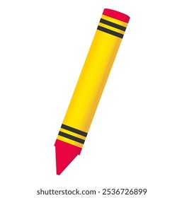 Crayon vector illustration on isoated background