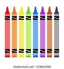 Crayon Vector Illustration Set On White Stock Vector (Royalty Free ...