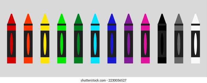 Crayon vector. Tool for coloring pictures