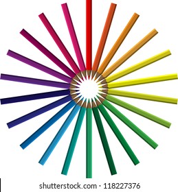 crayons in a circle