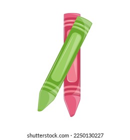 crayons color flat icon isolated