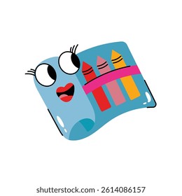 Crayons color Vector Sticker. Eps 10 File 