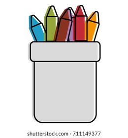 crayons colors in holders