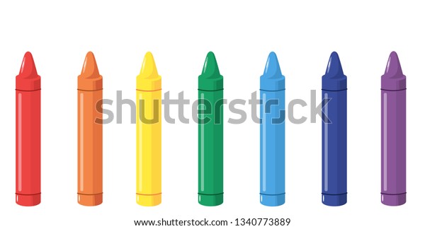 Crayons Different Colors Vector Stock Vector (Royalty Free) 1340773889